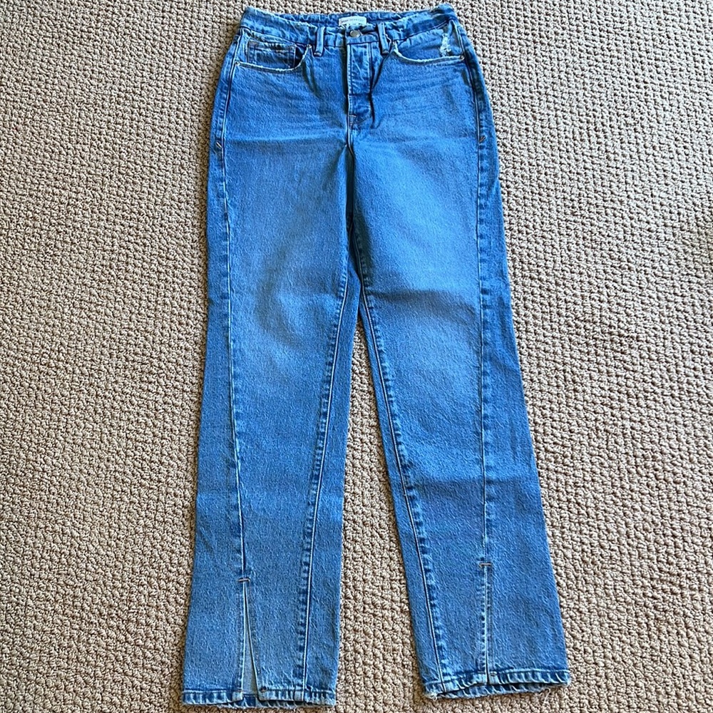 Good American - GOOD BOY LONG TWISTED SLIT